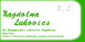 magdolna lukovics business card